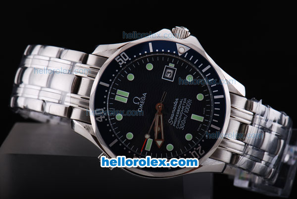 Omega Seamaster Professional Chronometer Automatic with Blue Dial and Blue Graduated Bezel- Green Marking - Click Image to Close